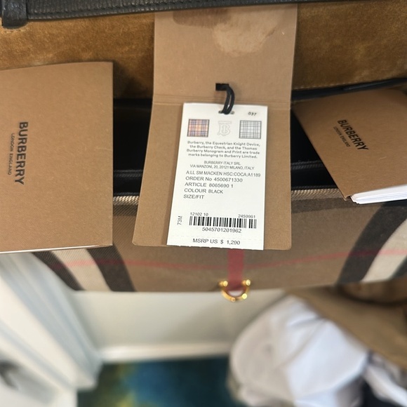 Burberry Black and Brown Crossbody Bag with Gold Accent - Picture 13 of 15